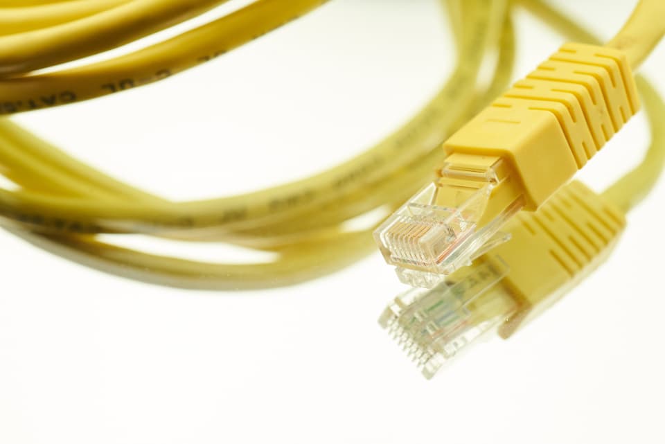 Network patch cables ready for connection